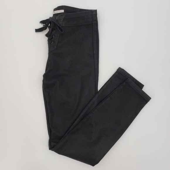 Taylor Hill by Joe's Jeans Black Coated Skinny Ankle Jeans - Picture 4 of 14